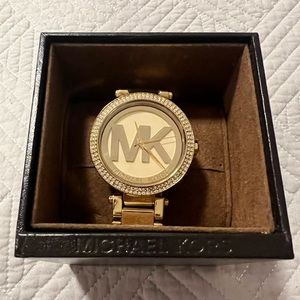 Gold womens MK watch